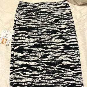 Black and white zebra Cassie skirt